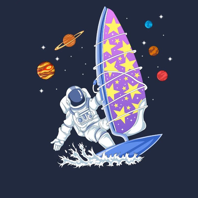 Astronaute de planche à voile spatiale Galaxy Stars Surfer