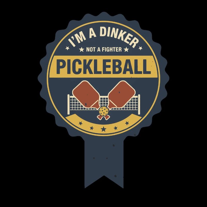 Joueur drôle de pickleball, je suis un dinker, pas un combattant
