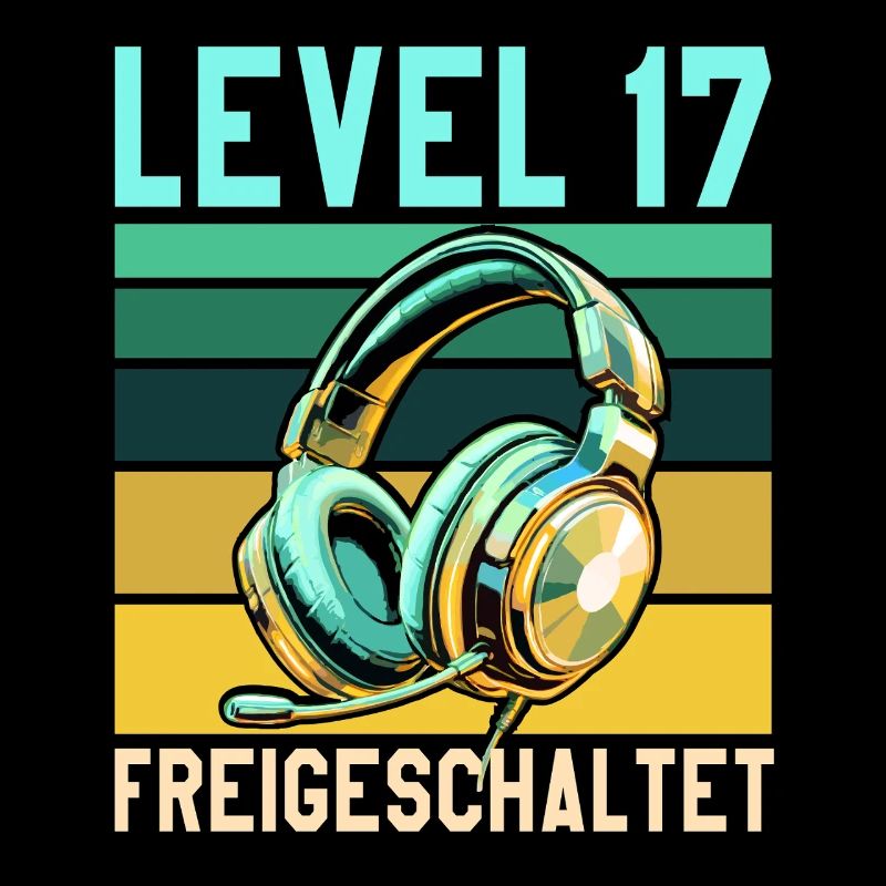 17. Geburtstag Junge Mädchen Gamer Level 17 Jahre