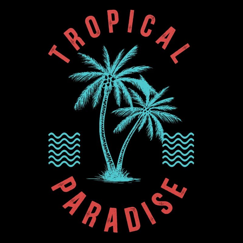 Tropical Paradise Retro Palm Abzeichen