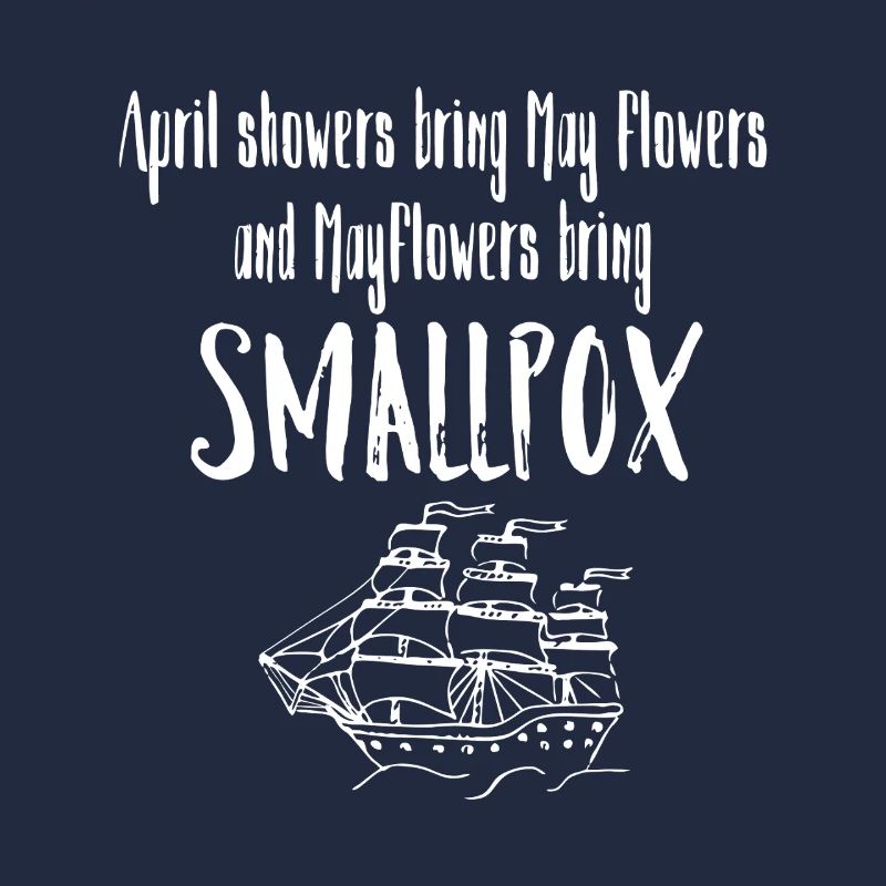 Mayflower Pocken-Satirisches Schiffsabschlag