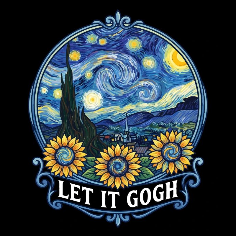 Let it Gogh Funny Vincent Van Gogh Sternennacht