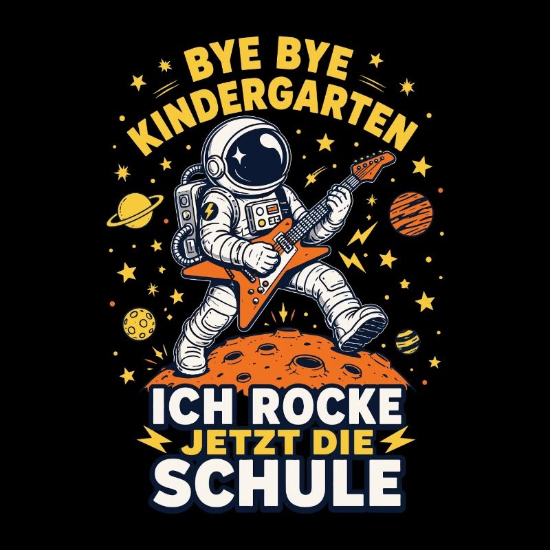 Schulanfang Astronaut Rocke Schule Shirt