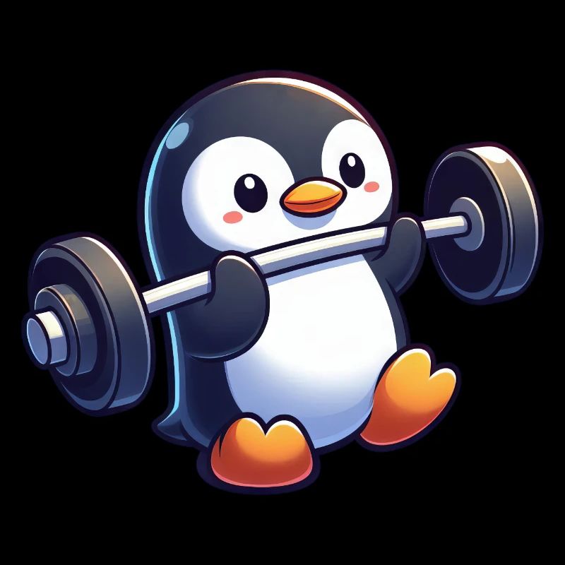 Mignon pingouin barre barre dessin animé