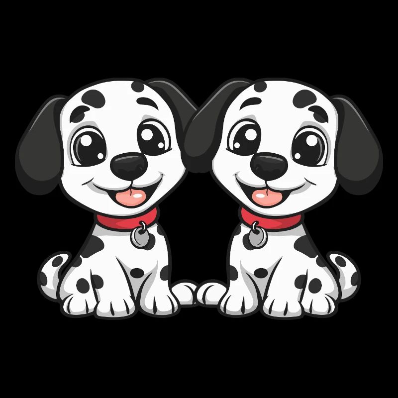 Bande dessinée de chien dalmatien