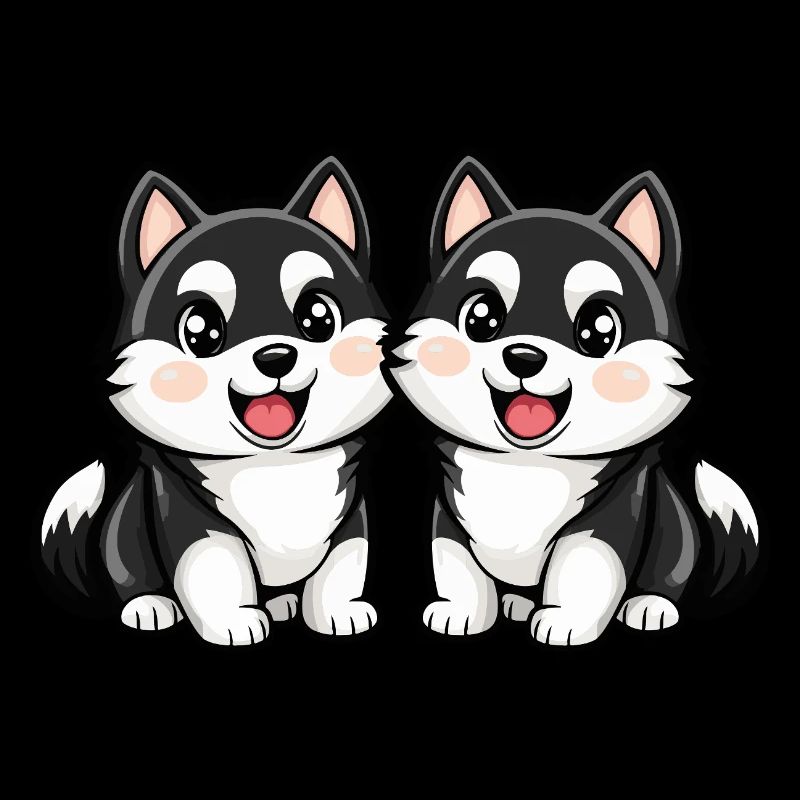 Husky Hund Comic