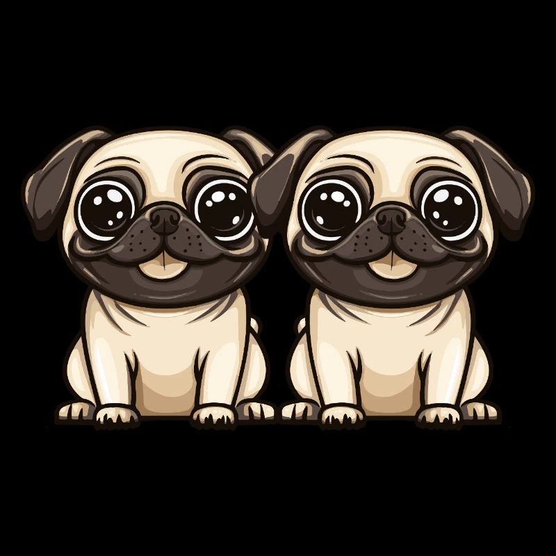 Pug Hund Comic