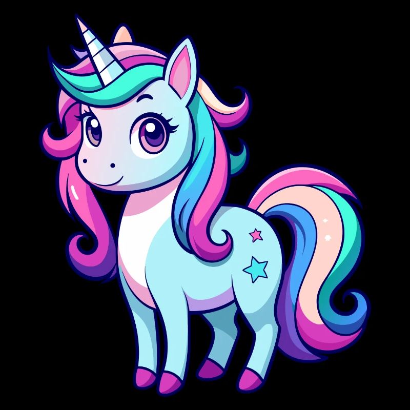 Süßes Regenbogen-Einhorn