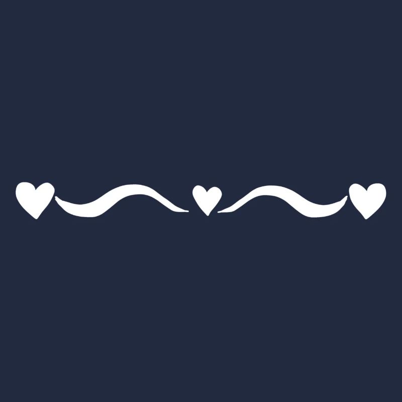 Three Hearts Line Wave Heart