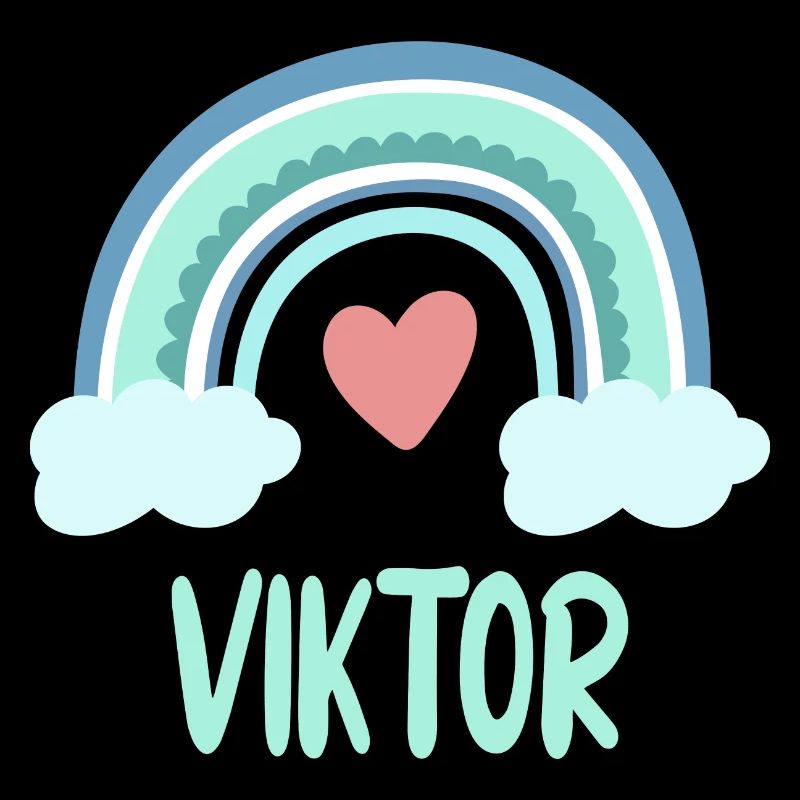 Viktor Name Regenbogen Baby