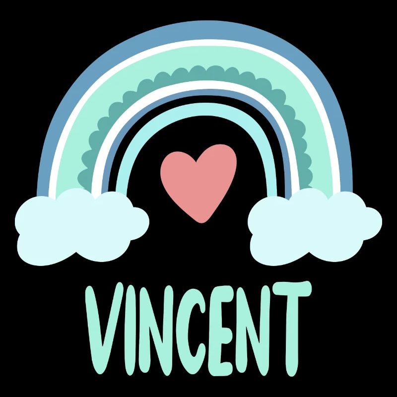 Vincent Name Regenbogen Baby