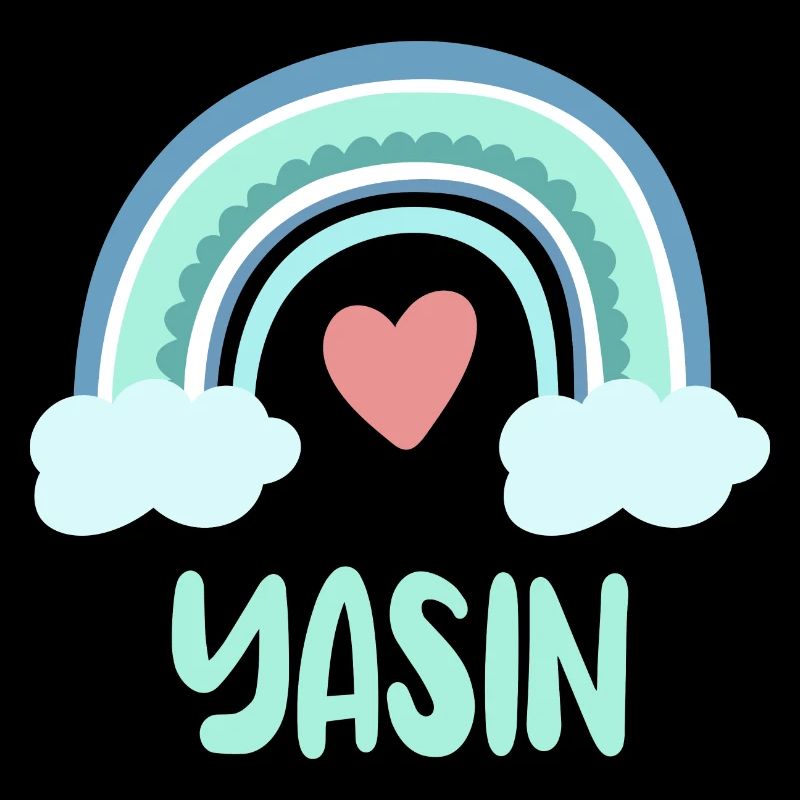 Yasin Name Regenbogen Baby