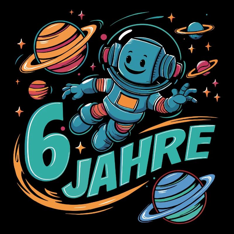 6 Jahre Kleiner Roboter als Astronaut im Weltraum