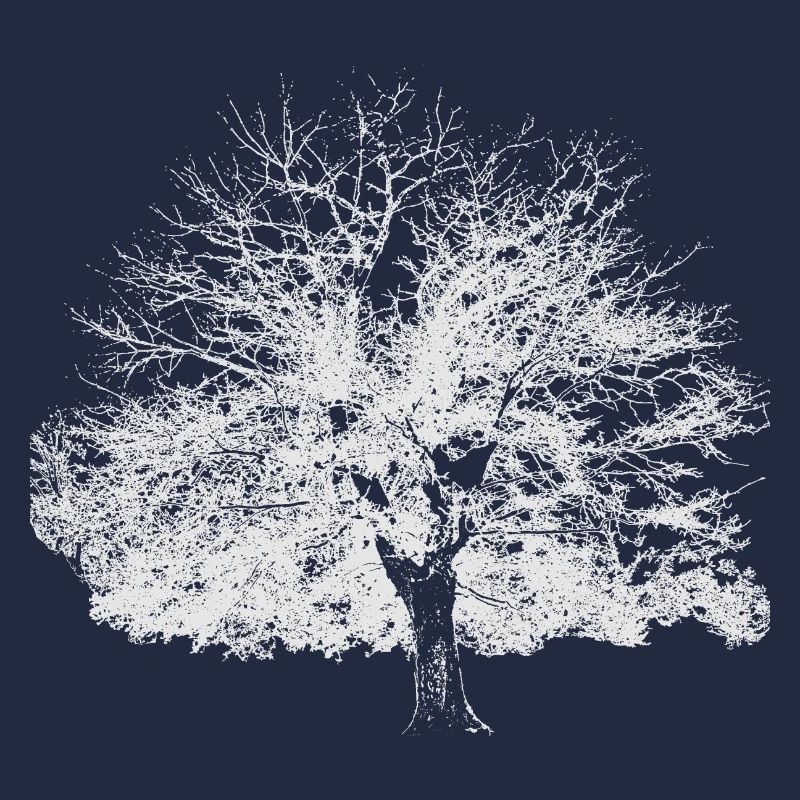 Winter tree white