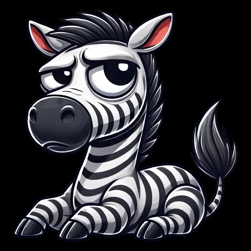 Zebra Cartoon lustiger Stier Comic