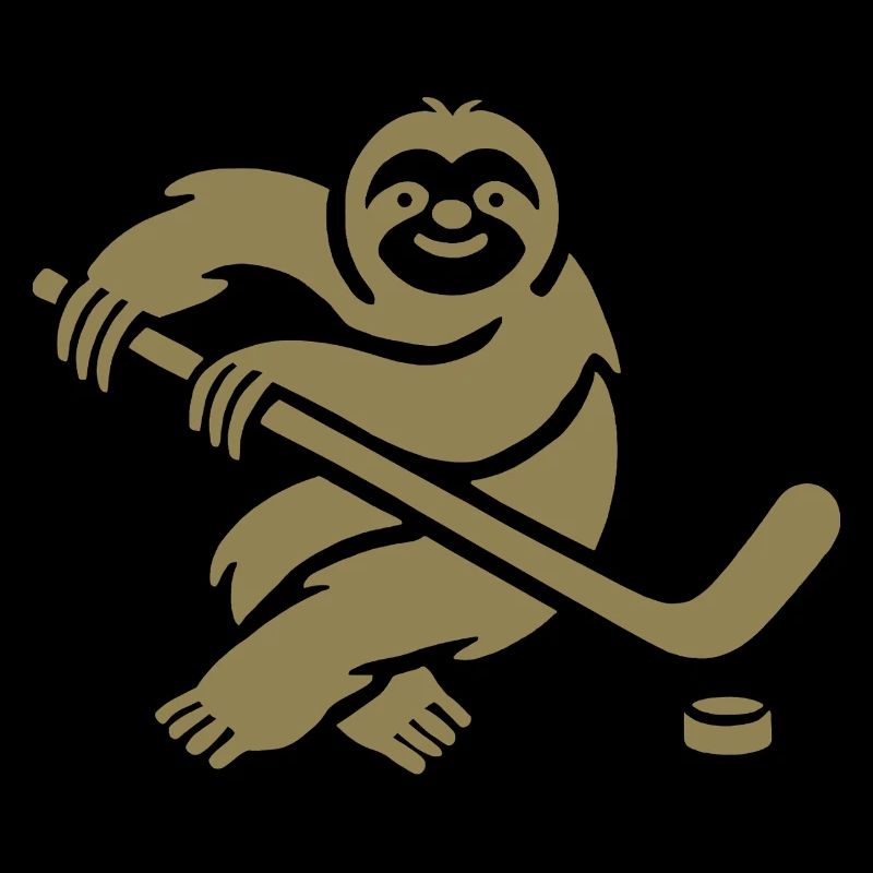 Sloth Hockey Silhouette Minimalist