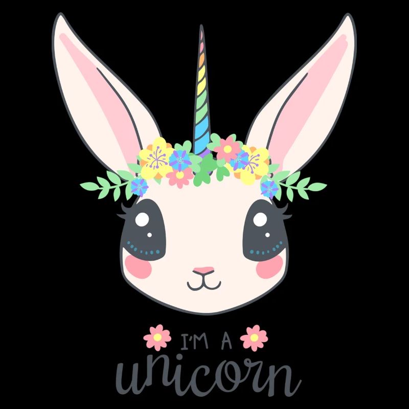 Pastel Rabbit with Floral Crown
