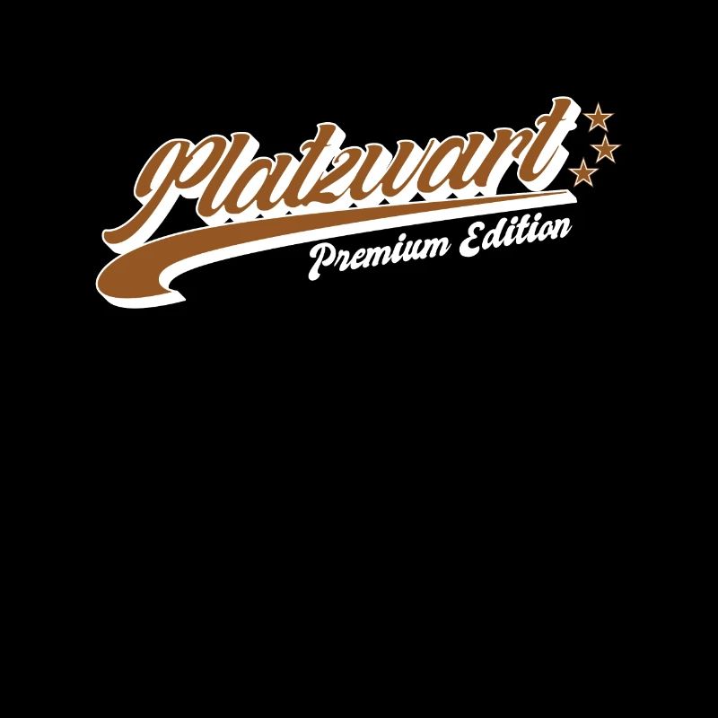 Platzwart Retro Schriftzug