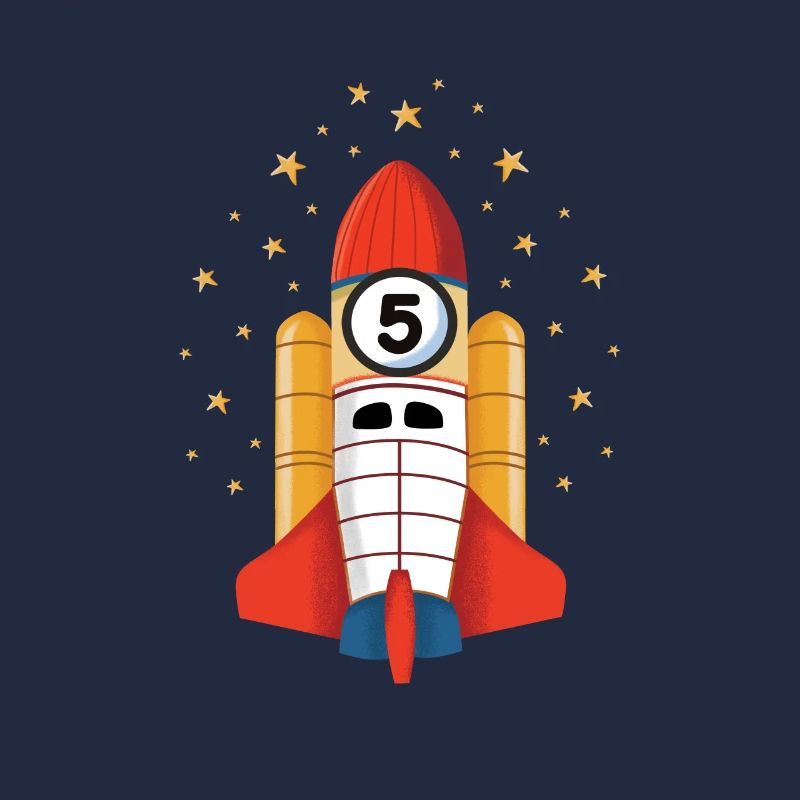 5th Birthday Party Rocket Ship Outer Space Gift