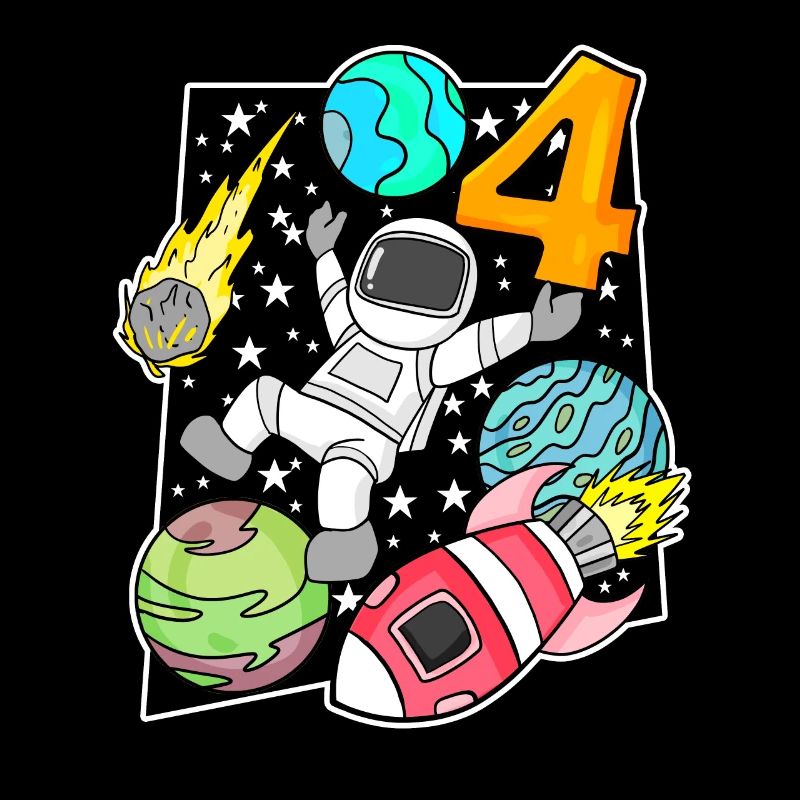 4. Geburtstag Astronaut Jungen Kindergeburtstag
