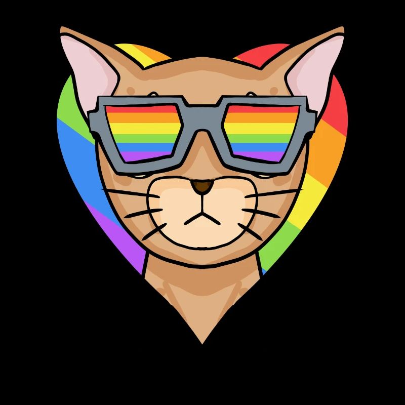 LGBT Katze Abessinierkatze Regenbogen
