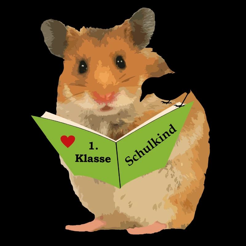 Schulkind 1 Klasse Hamster "Menno" freut sich