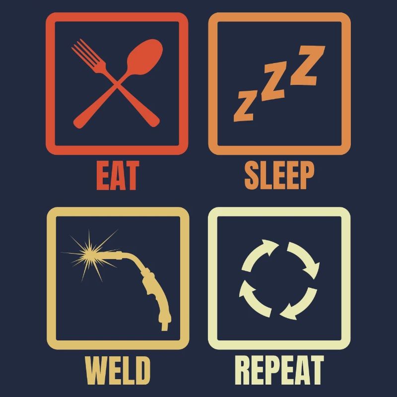 Manger Sommeil Soudure Répéter