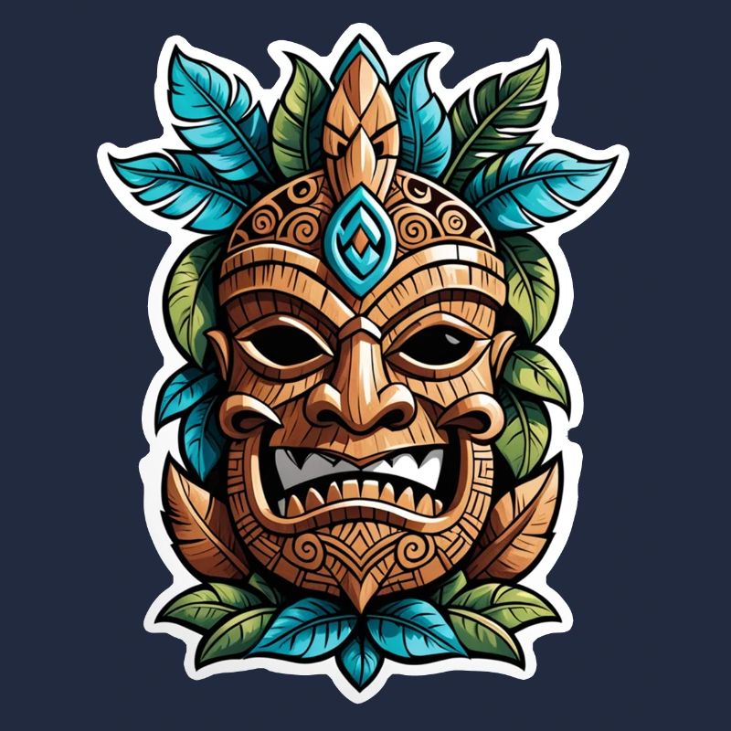 tiki beach - statue polynèsie