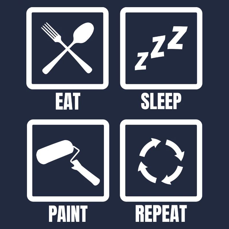 Manger dormir Peinture Répéter