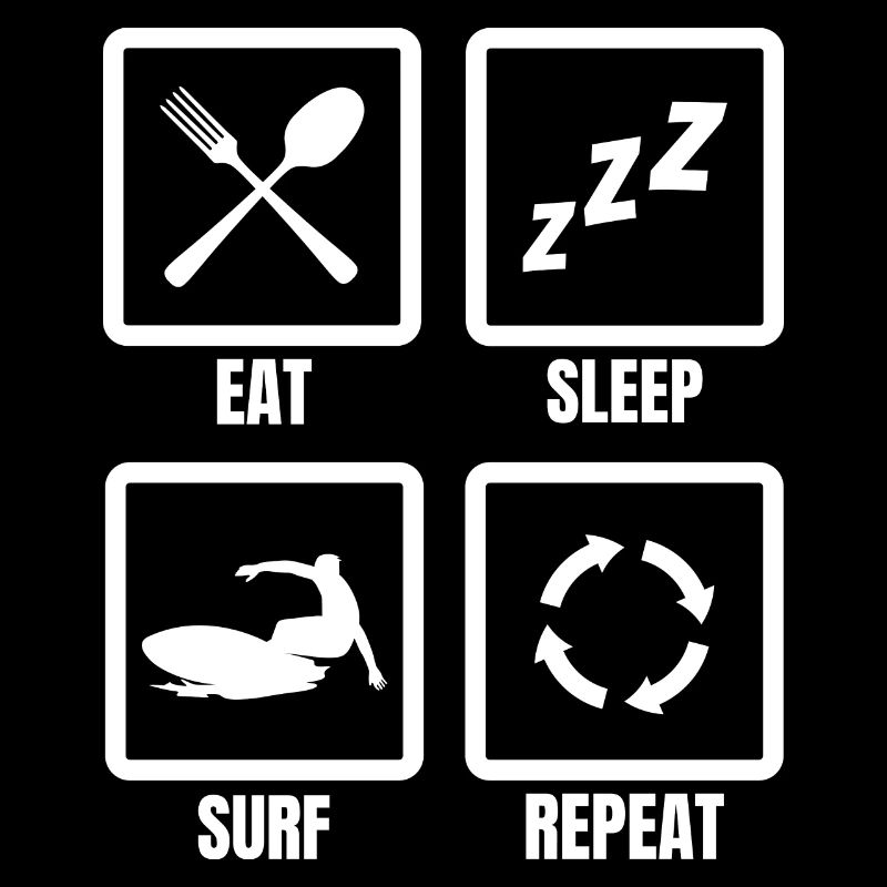 Manger, dormir, surfer, répéter
