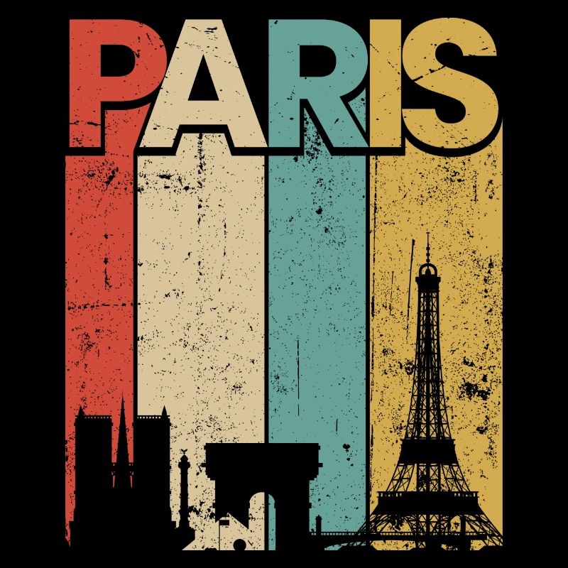 Paris Vintage Sunset Stripes