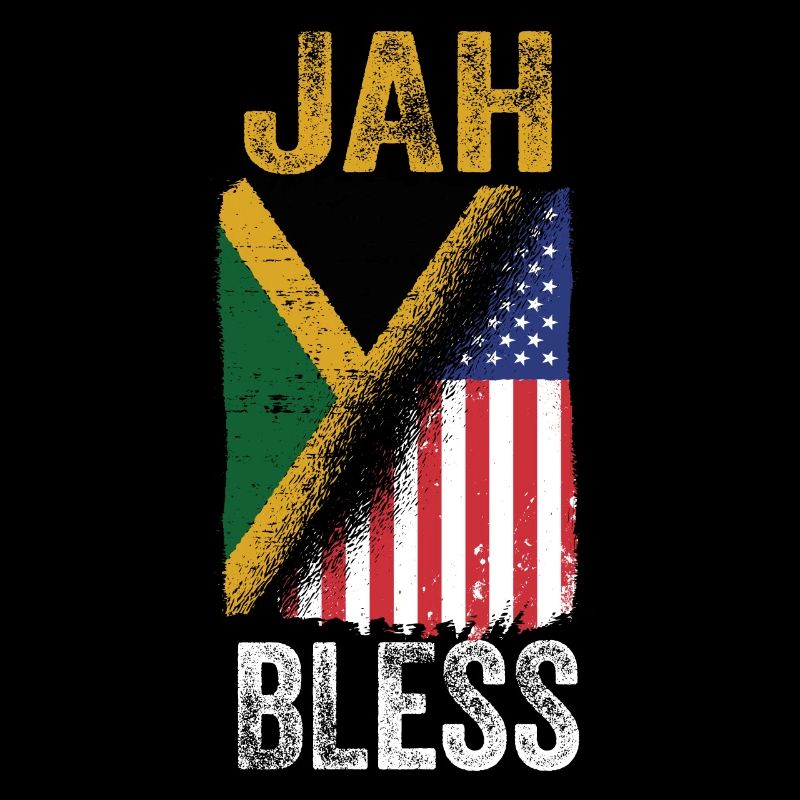 Jah Bless Drapeau américain Reggae Jamaica Roots