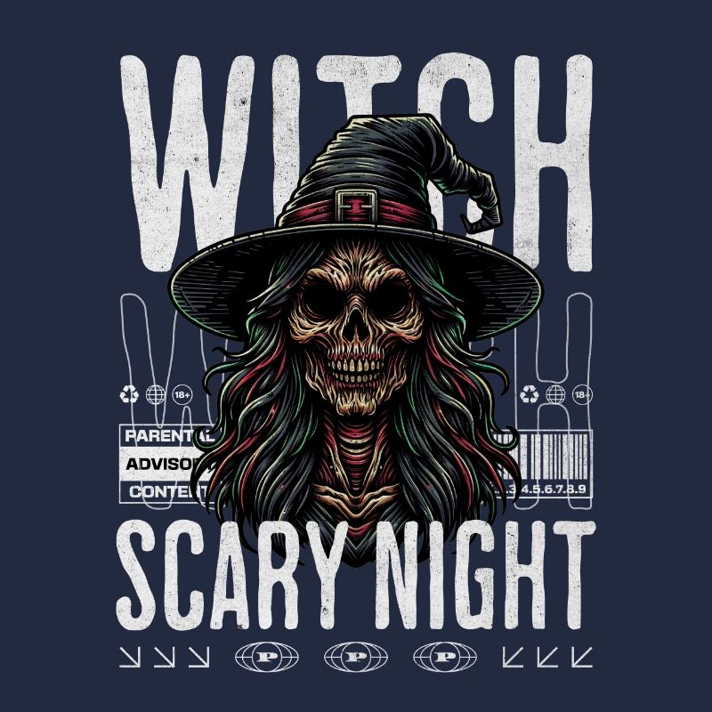 Sorcière Effrayante Nuit Halloween