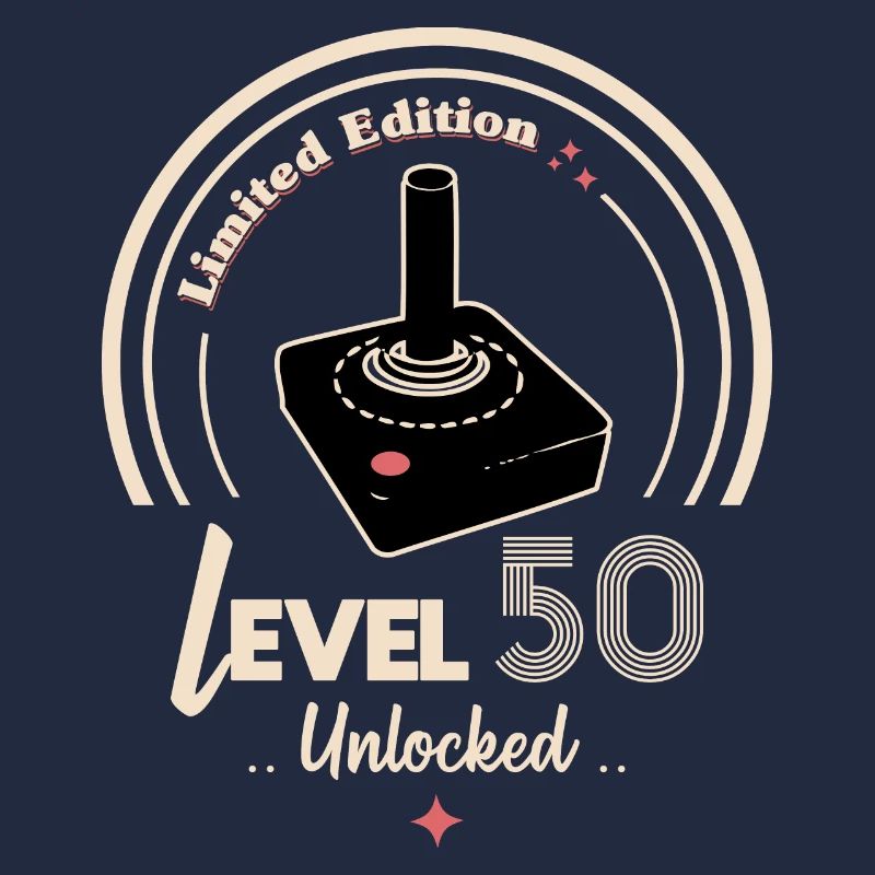 Design Badge Level 50 Retro Console