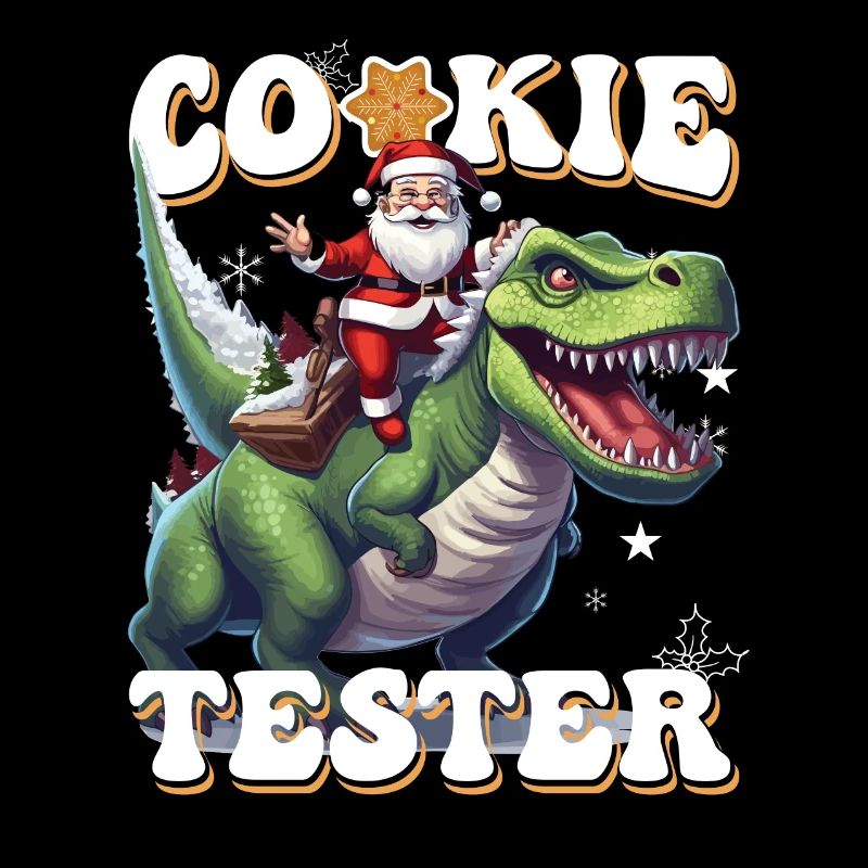 Weihnachtlicher Dino Trex Cookie Tester