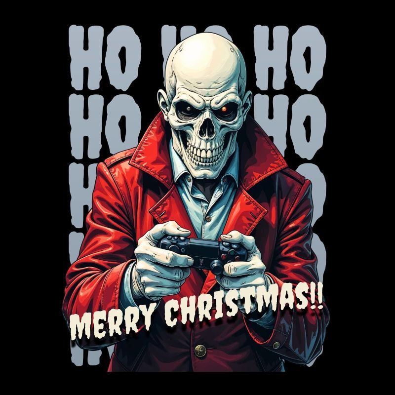 Joyeux Noël Gamer Crâne Style