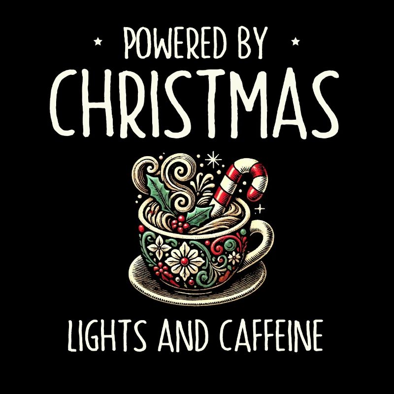 Lumières de Noël alimentées Caféine Vacances
