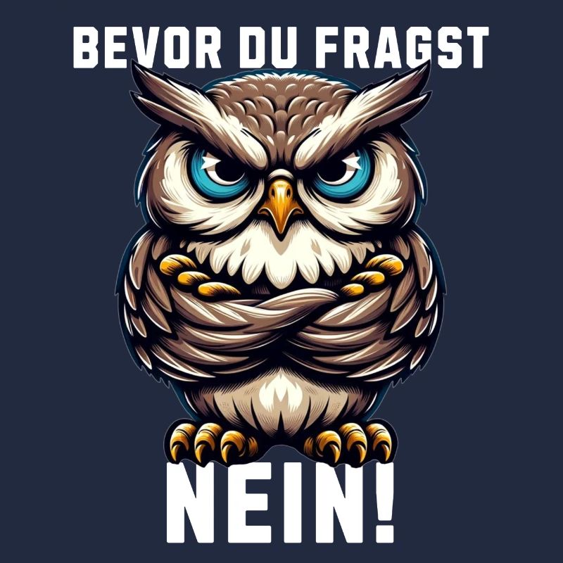 Bevor du fragst Nein mürrische Eule, Grumpy Owl