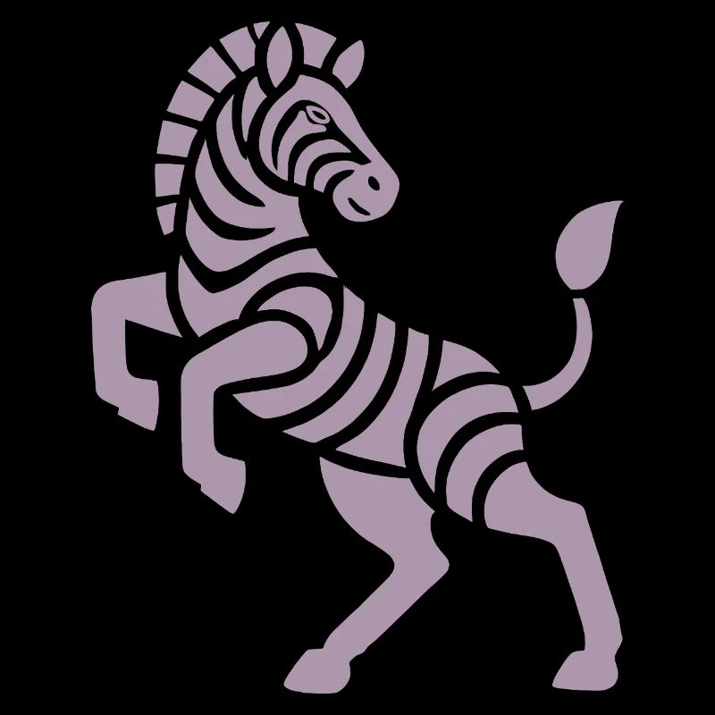Zebra Silhouette Kunststück Minimal Design