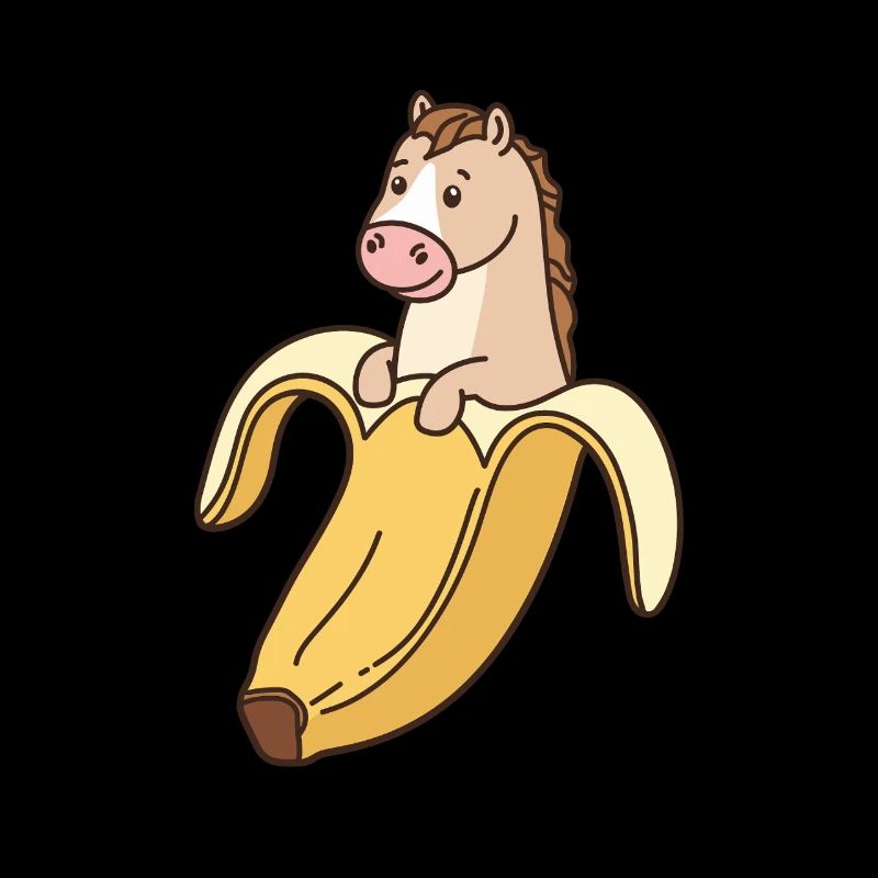 Drôle de cheval en banane