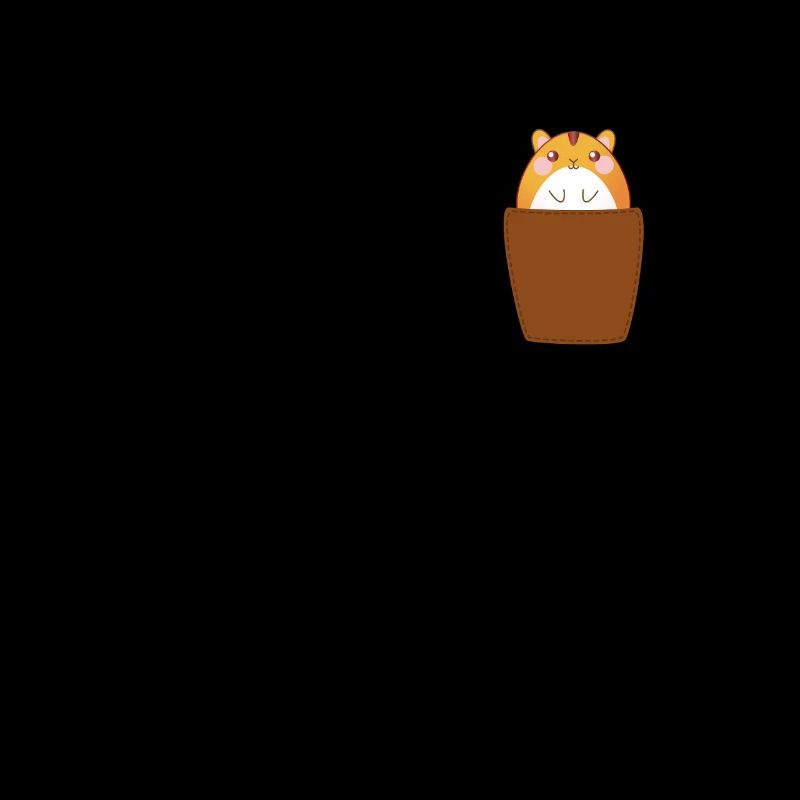 Hamster in der Brusttasche Nager