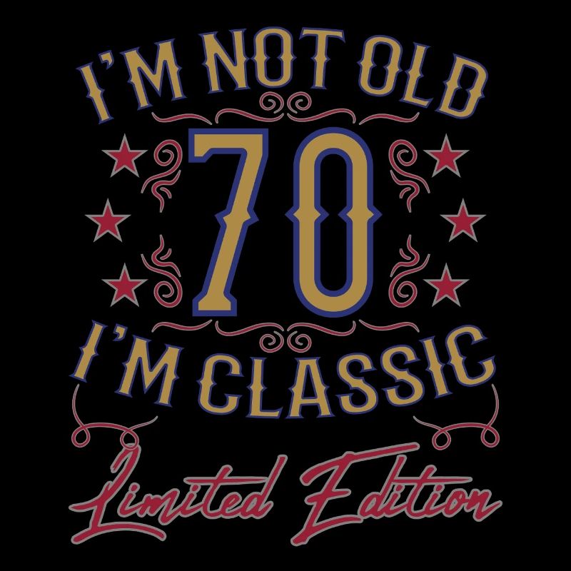 70e anniversaire Vintage drôle de dicton
