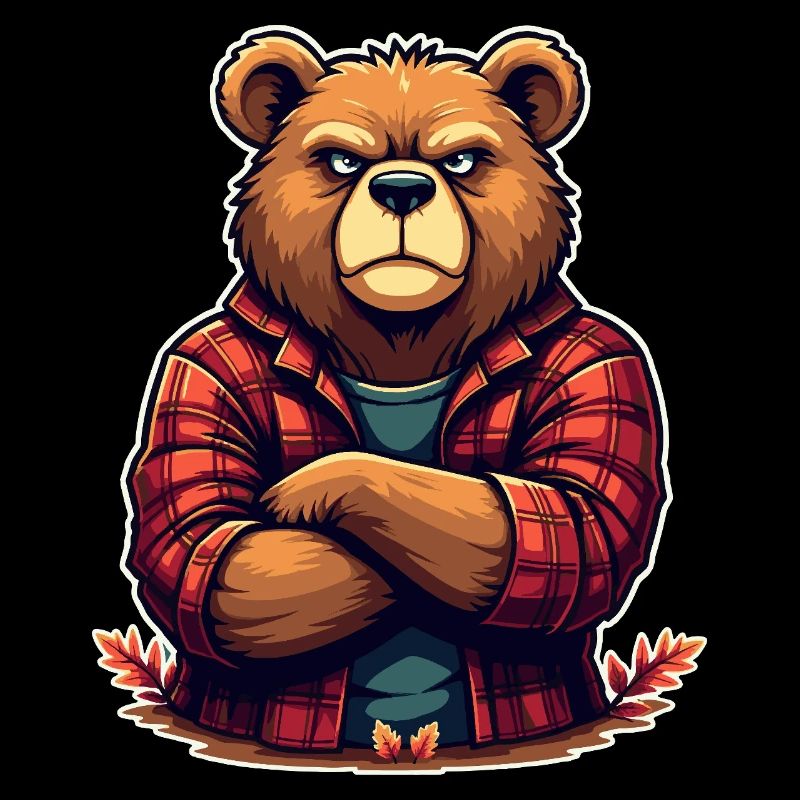 Bear in Plaid Flannel