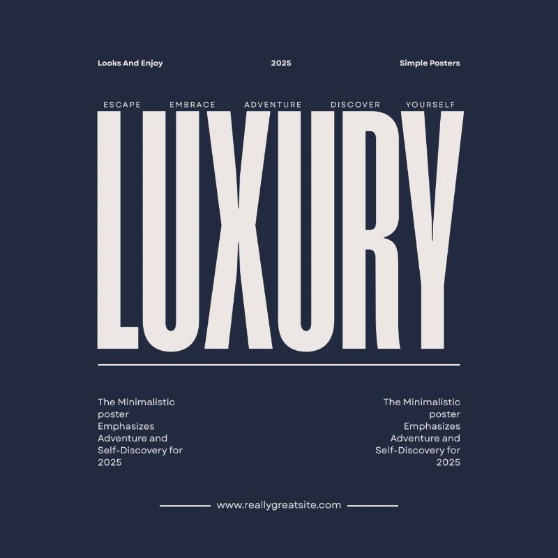 Typographie majuscule de luxe