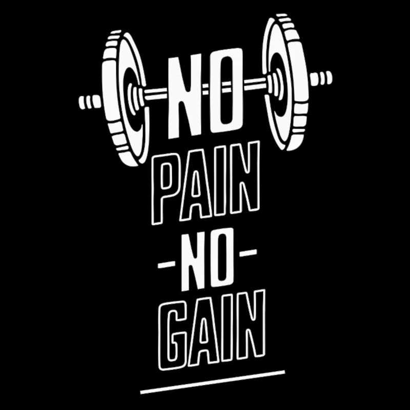 No Pain No Gain Devise de la barre d’haltères