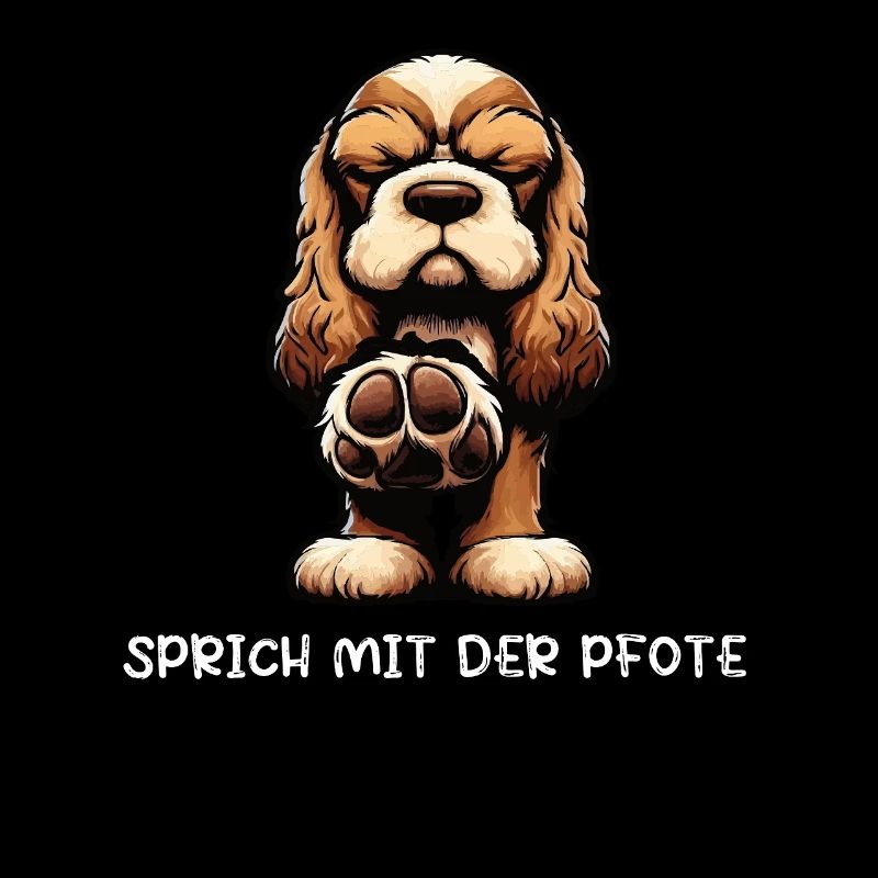Sprich mit der Pfote Cocker Spaniel Cockerhund