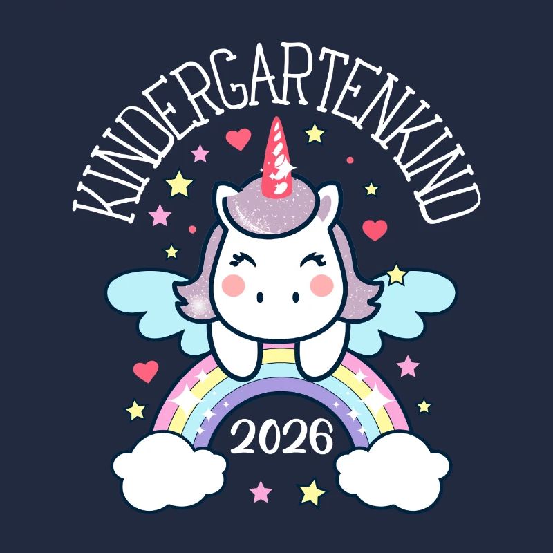 Kindergartenkind Einhorn Regenbogen Kindergarten 