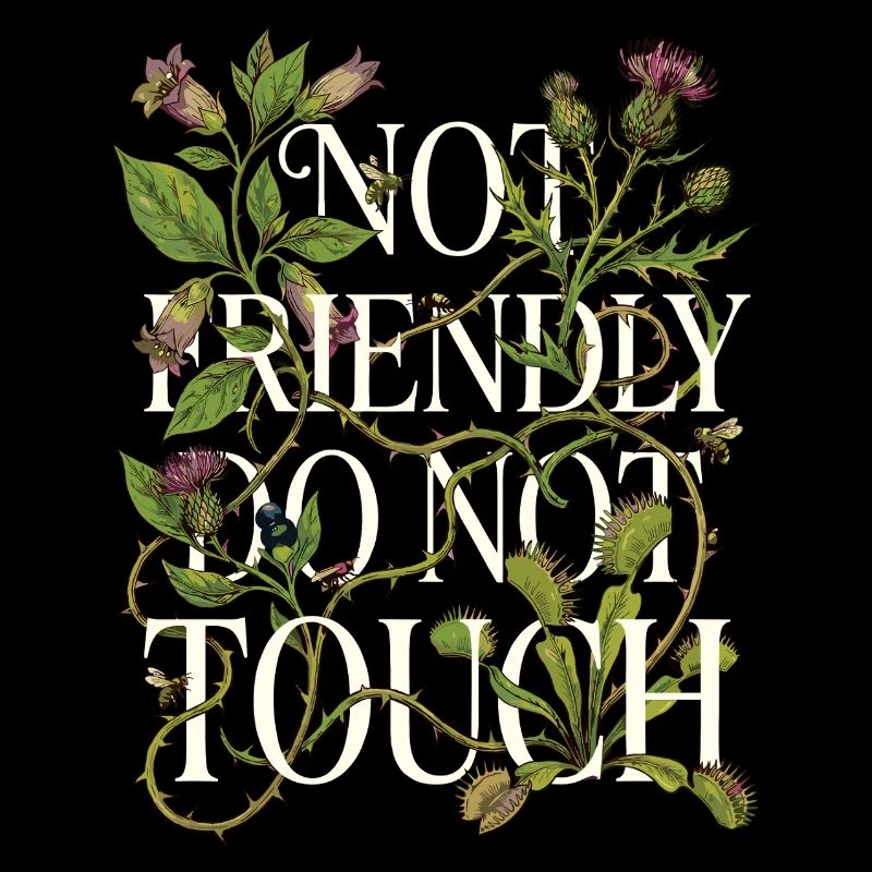 Floral Not Friendly Funny Sarcastic