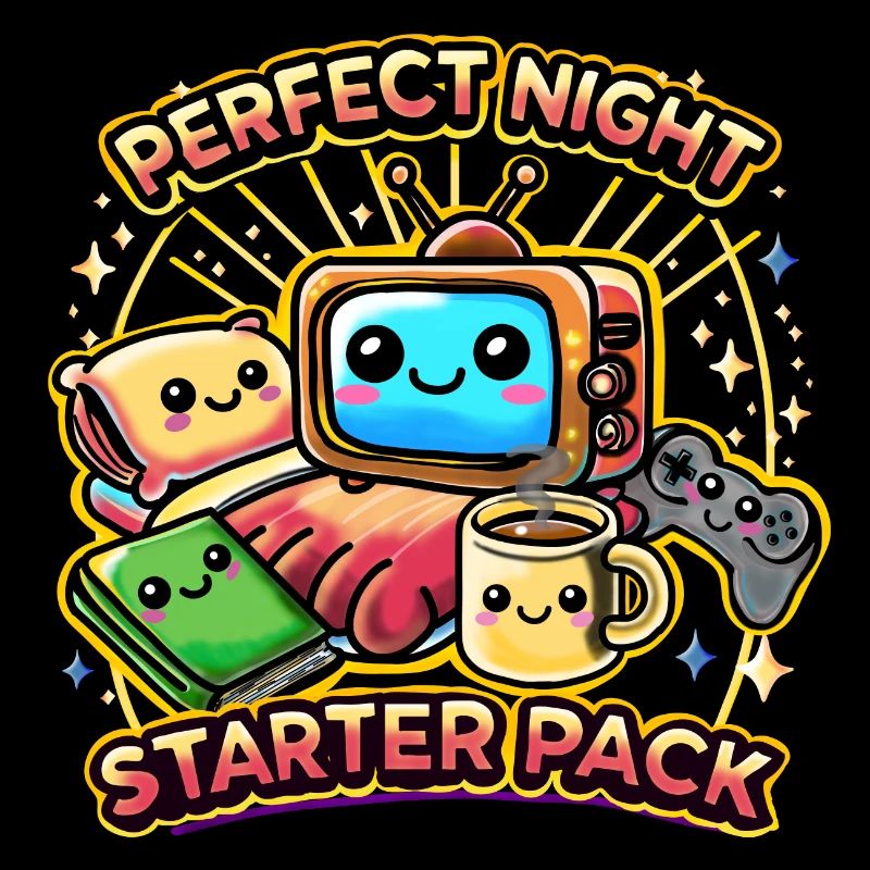 Nuit parfaite mignon Kawaii Homebody design d’intérieur