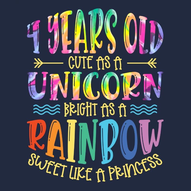4 Jahre Alt Niedlich Wie Ein Einhorn Hell Wie Ein